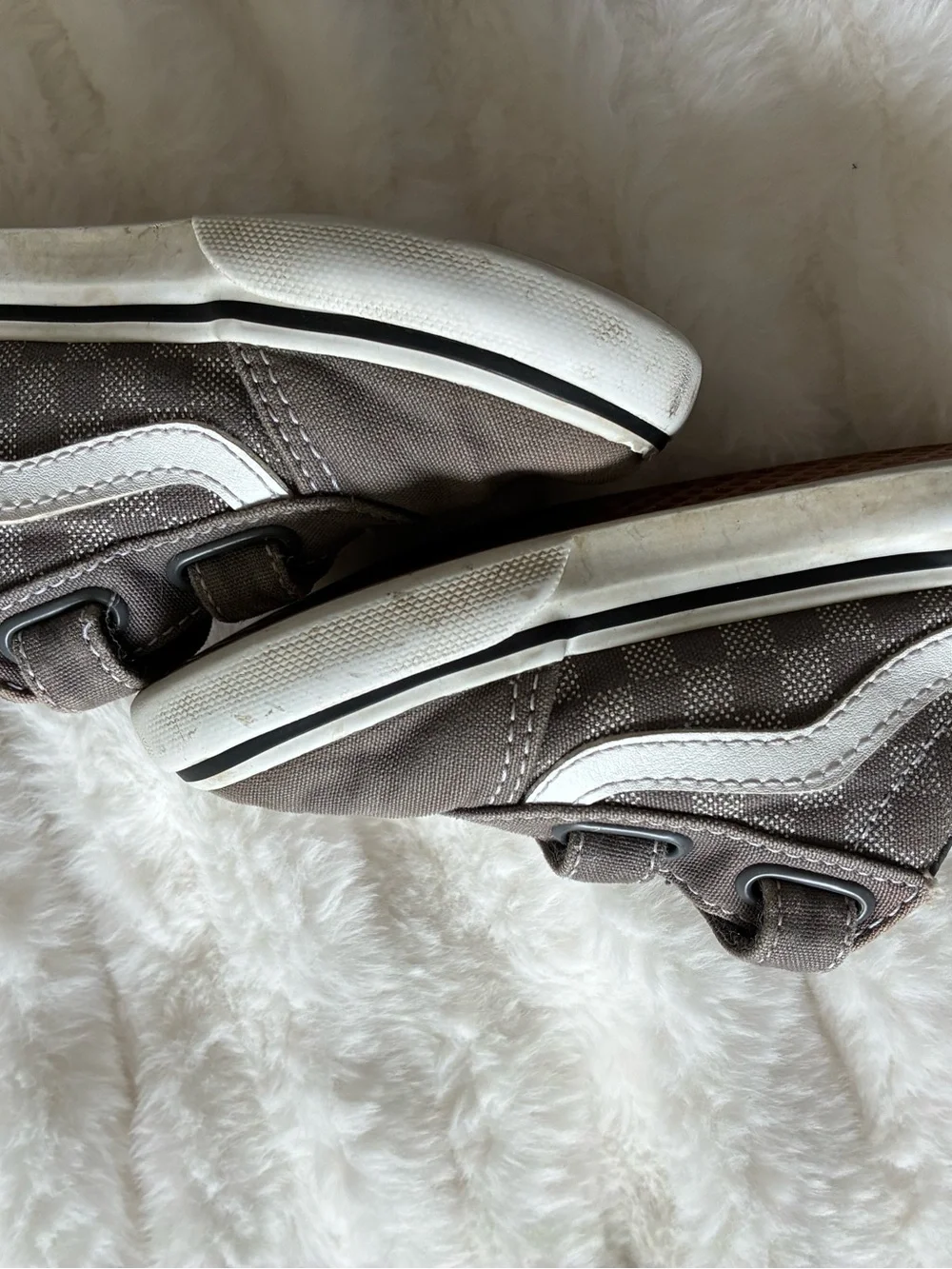 Kids Gray Canvas Sneakers with Hook-and-Loop Straps